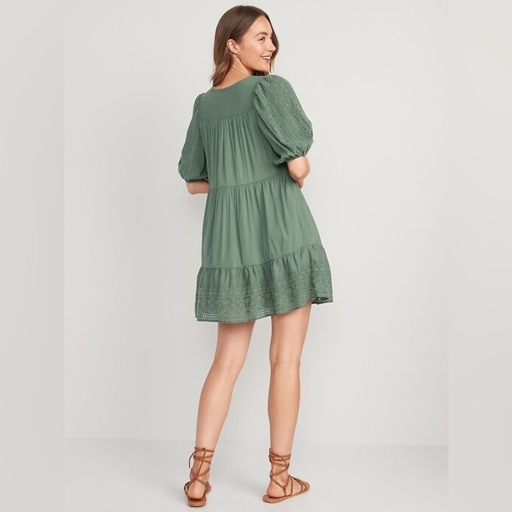 Puff Sleeve Mini Dress - Picture 6 of 6